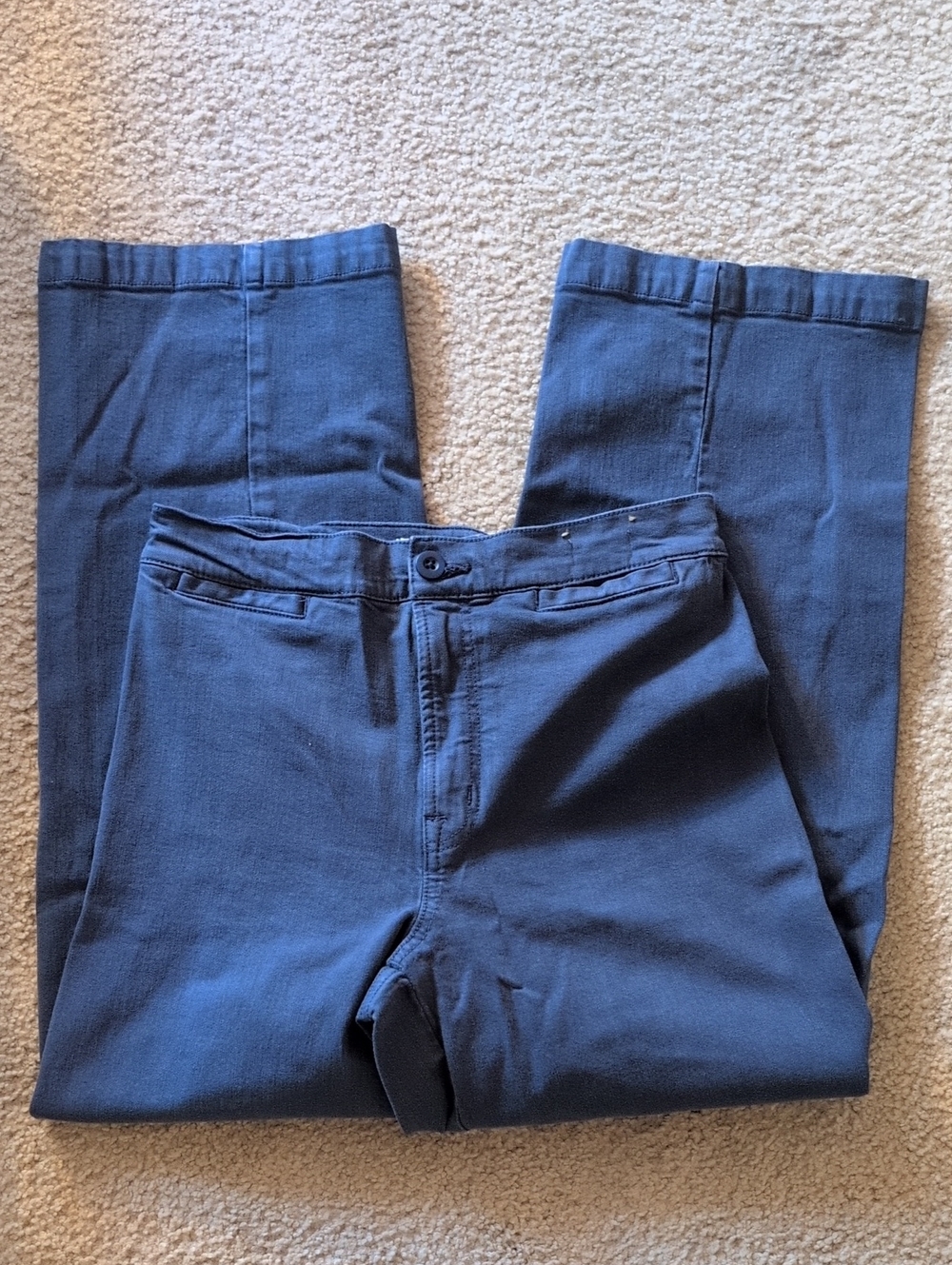Madewell Emmett Wide Leg Crop Dark Gray Wide Leg Jeans